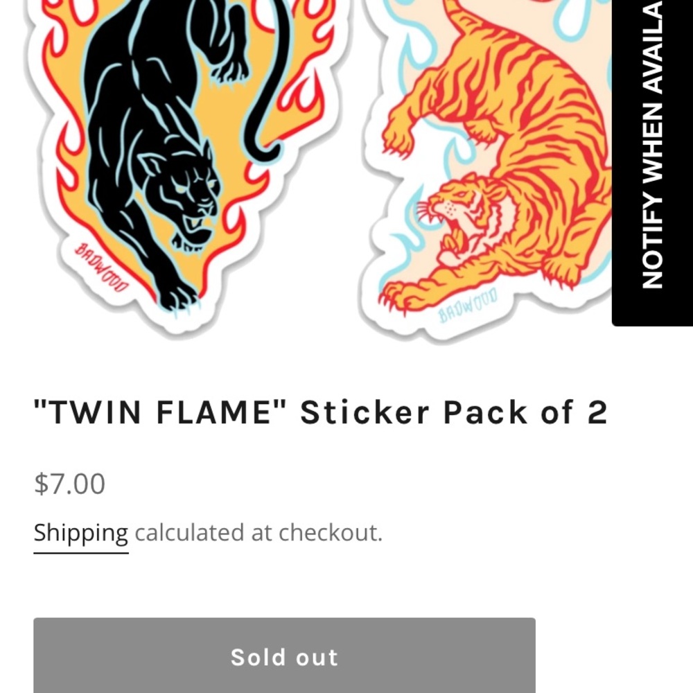 Badwood stickers brand new